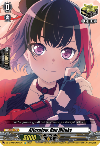 DZ-BT03/EX06EN Afterglow, Ran Mitake EX DZBT03