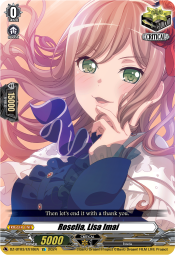 DZ-BT03/EX18EN Roselia, Lisa Imai EX DZBT03