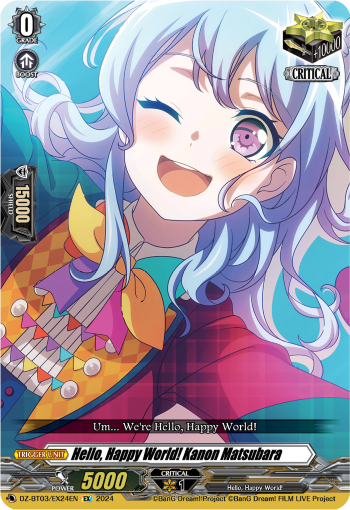 DZ-BT03/EX24EN Hello, Happy World! Kanon Matsubara EX DZBT03