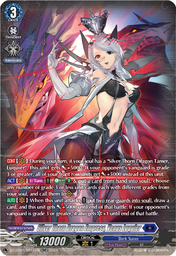 DZ-BT03/SR11EN Silver Thorn Dragon Empress, Venus Luquier SR