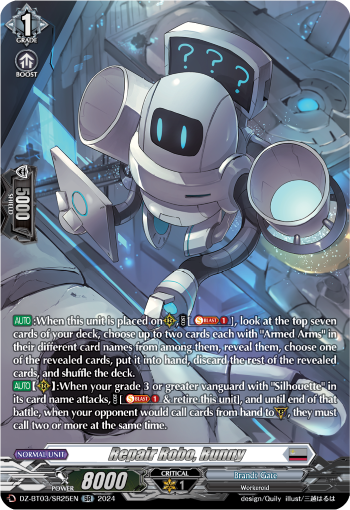 DZ-BT03/SR25EN Repair Robo, Runny SR