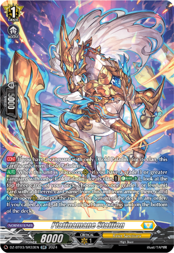 DZ-BT03/SR33EN Platinamane Stallion SR