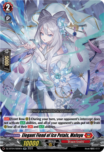 DZ-BT04/020EN Elegant Fiend of Ice Petals, Mafuyu RR