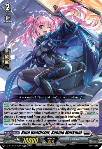 DZ-BT04/030EN Blue Deathster, Sabine Merkmal RR