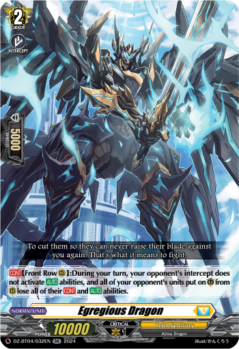 DZ-BT04/032EN Egregious Dragon RR