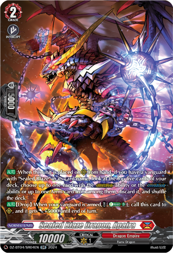 DZ-BT04/SR04EN Sealed Blaze Dragon, Apalra SR