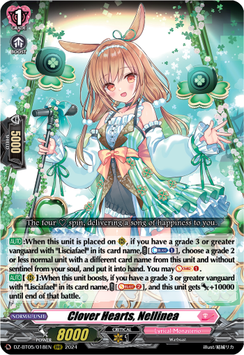 DZ-BT05/018EN Clover Hearts, Nellinea RRR