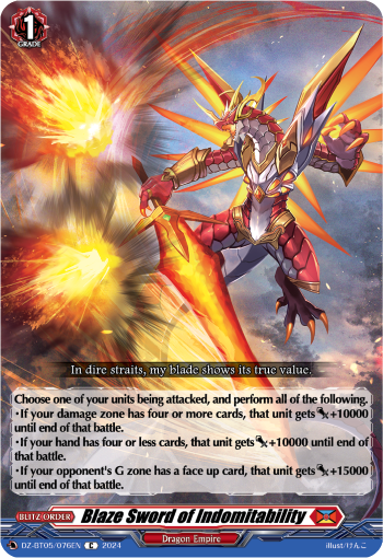 DZ-BT05/076EN Blaze Sword of Indomitability C