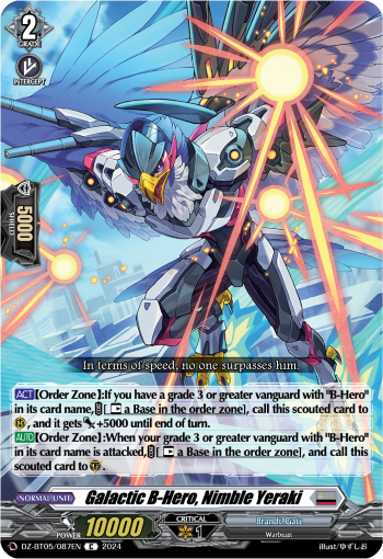 DZ-BT05/087EN Galactic B-Hero, Nimble Yeraki C