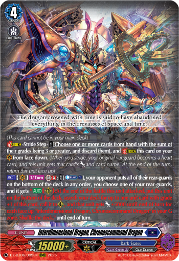 DZ-BT06/005EN Interdimensional Dragon, Chronoscommand Dragon RRR