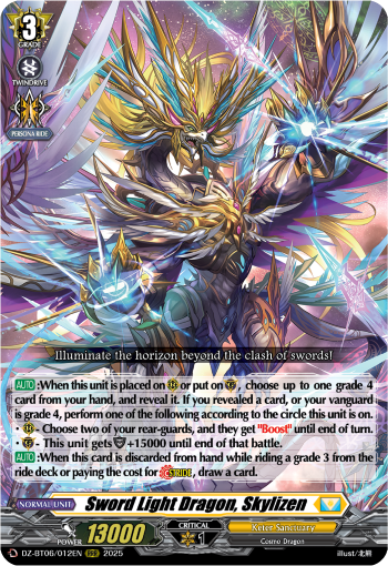 DZ-BT06/012EN Sword Light Dragon, Skylizen RRR