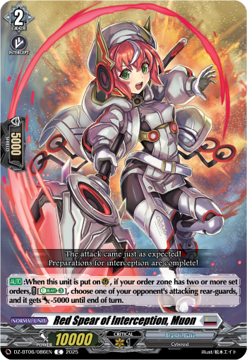 DZ-BT06/086EN Red Spear of Interception, Muon C