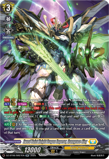 DZ-BT06/SR27EN Sword Saint Knight Dragon Emperor, Gramgrace Sieg SR
