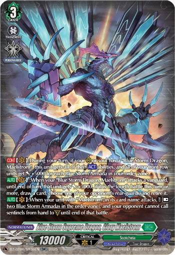 DZ-BT06/SR36EN Blue Storm Supreme Dragon, Glory Maelstrom SR