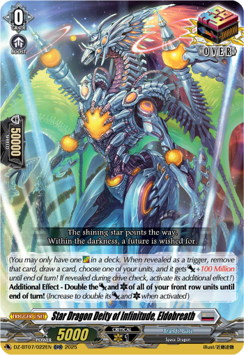 DZ-BT07/022EN Star Dragon Deity of Infinitude, Eldobreath ORR