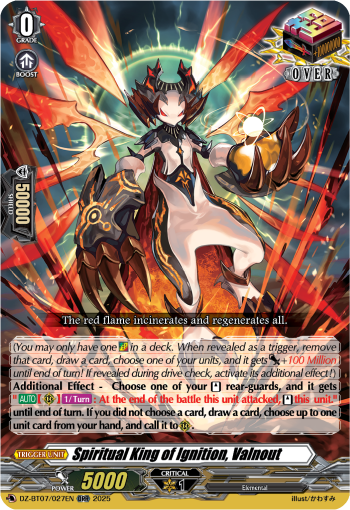 DZ-BT07/027EN Spiritual King of Ignition, Valnout ORR