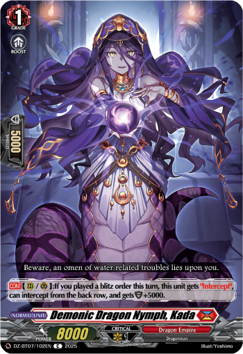 DZ-BT07/102EN Demonic Dragon Nymph, Kada C