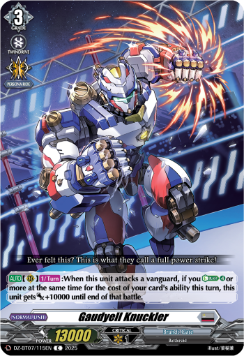 DZ-BT07/115EN Gaudyell Knuckler C