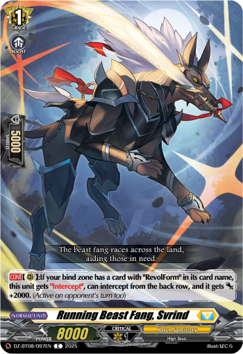 DZ-BT08/097EN Running Beast Fang, Svrind C DZBT08