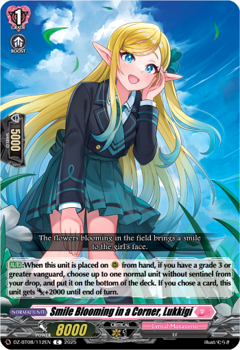 DZ-BT08/112EN Smile Blooming in a Corner, Lukkigi C DZBT08