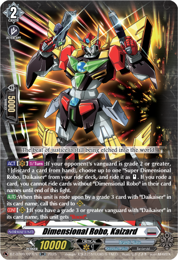 DZ-BT09/027EN Dimensional Robo, Kaizard RR DZBT09