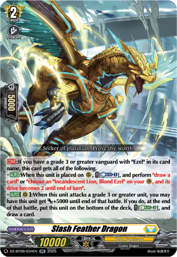 DZ-BT09/034EN Slash Feather Dragon RR DZBT09