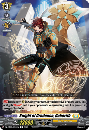 DZ-BT09/090EN Knight of Credence, Gaherith C DZBT09