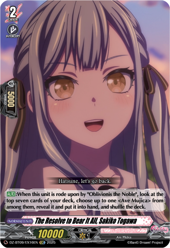 DZ-BT09/EX16EN The Resolve to Bear It All, Sakiko Togawa EXC DZBT09