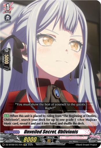 DZ-BT09/EX17EN Unveiled Secret, Oblivionis EXC DZBT09