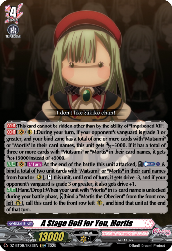 DZ-BT09/EX23EN A Stage Doll for You, Mortis EXRRR DZBT09