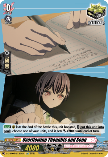 DZ-BT09/EX26EN Overflowing Thoughts and Song EXC DZBT09