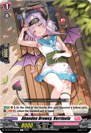 DZ-BT10/064EN Abandon Drowsy, Verrinela R DZBT10