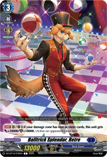 DZ-BT10/076EN Balltrick Splendor, Retre C DZBT10