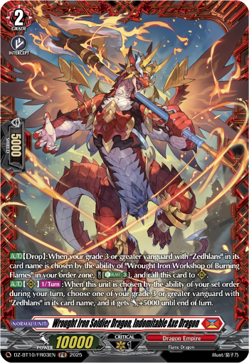 DZ-BT10/FR03EN Wrought Iron Soldier Dragon, Indomitable Axe Dragon FR DZBT10