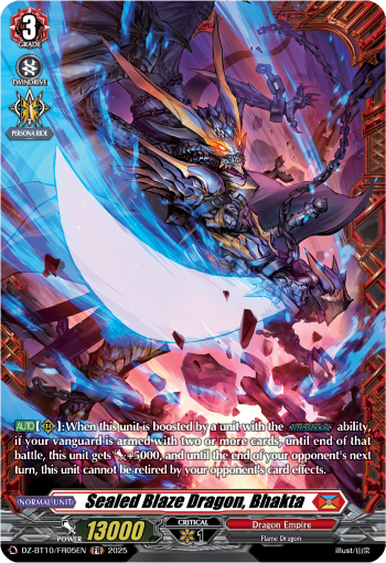 DZ-BT10/FR05EN Sealed Blaze Dragon, Bhakta FR DZBT10