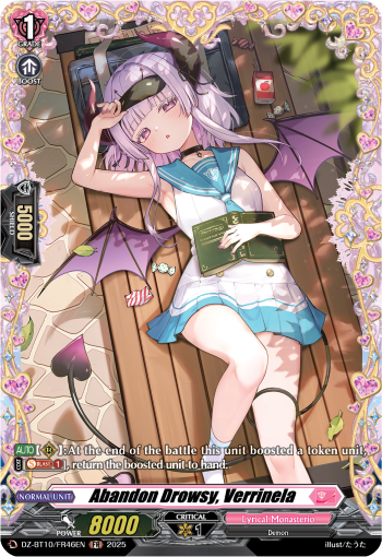 DZ-BT10/FR46EN Abandon Drowsy, Verrinela FR DZBT10