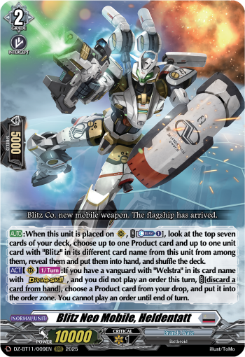 DZ-BT11/009EN Blitz Neo Mobile, Heldentatt RRR DZBT11