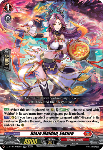DZ-BT11/022EN Blaze Maiden, Eesure RR DZBT11