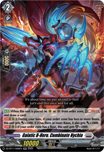 DZ-BT11/028EN Galatic B-Hero, Combinate Nychia RR DZBT11