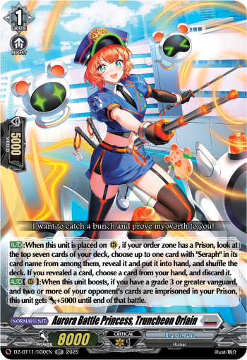 DZ-BT11/030EN Aurora Battle Princess, Truncheon Orlain RR DZBT11