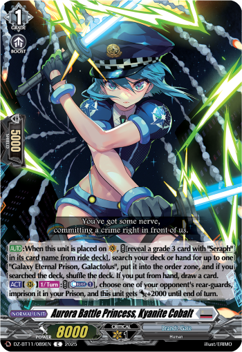 DZ-BT11/089EN Aurora Battle Princess, Kyanite Cobalt C DZBT11