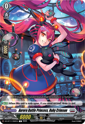 DZ-BT11/092EN Aurora Battle Princess, Ruby Crimson C DZBT11