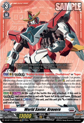DZ-BT11/EX02EN World Savior, Bravern EXRRR DZBT11