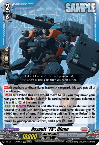DZ-BT11/EX10EN Assault "TS", Dingo EXC DZBT11