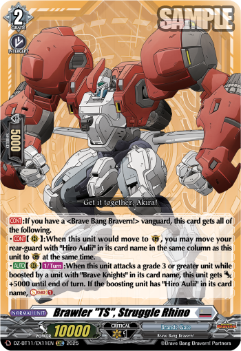 DZ-BT11/EX11EN Brawler "TS", Struggle Rhino EXC DZBT11