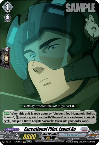 DZ-BT11/EX19EN Exceptional Pilot, Isami Ao EXC DZBT11
