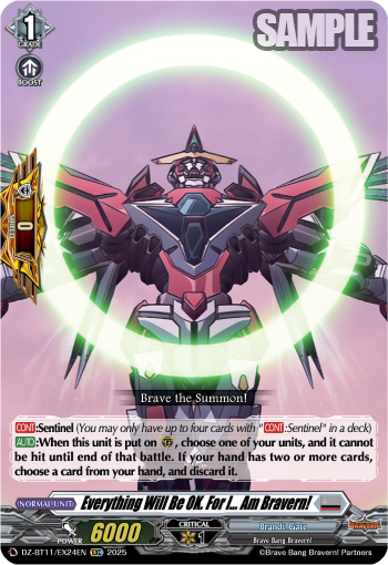 DZ-BT11/EX24EN Everything Will Be OK. For I... Am Bravern! EXC DZBT11