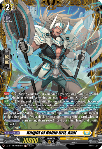 DZ-BT11/FR27EN Knight of Noble Grit, Aval FR DZBT11