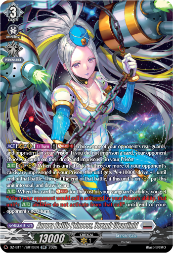 DZ-BT11/SR15EN Aurora Battle Princess, Seraph Clearlight SR DZBT11