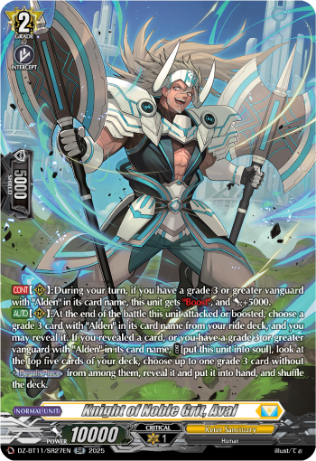 DZ-BT11/SR27EN Knight of Noble Grit, Aval SR DZBT11